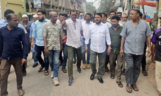 রাজশাহীতে বড় মসজিদ সড়কের কাজ বর্ষার আগেই শেষ করার নির্দেশ