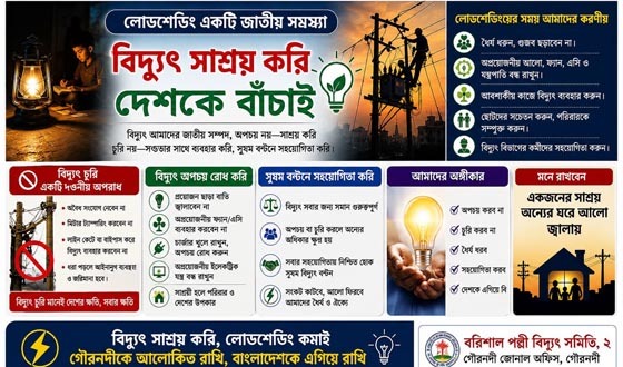 বিদ্যুৎ অপচয় নয়, সাশ্রয় করি, ডিজিএম'র ভাইরাল পোস্ট