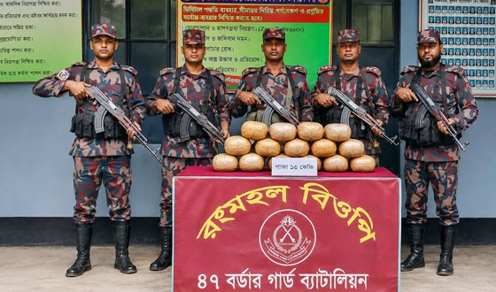 মেহেরপুরের গাংনী সীমান্তে ১৫ কেজি গাঁজা উদ্ধার