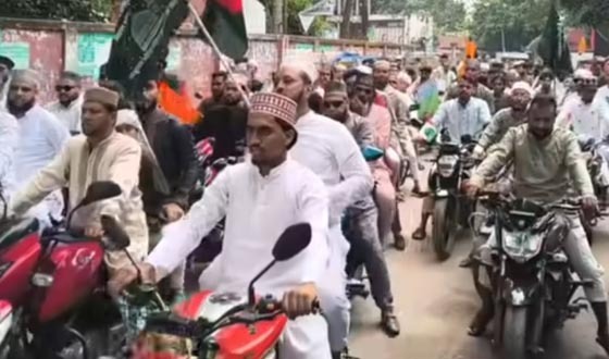 সৈয়দপুরে মিলাদুন্নবীকে স্বাগত জানিয়ে মোটরসাইকেল শোভাযাত্রা