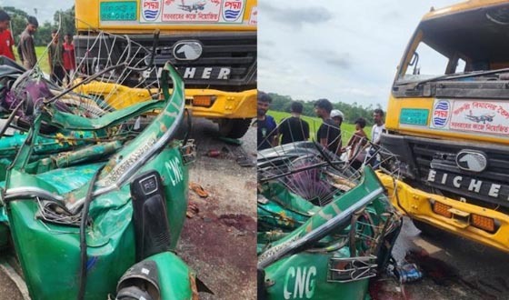 ওসমানীনগরে সিএনজি ও তেলবাহী ট্রাকের মুখোমুখি সংঘর্ষে নিহত ৪