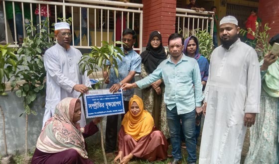 শরণখোলায় কার্বন নিঃসরণ হ্রাস ও পরিবেশ সুরক্ষায় বৃক্ষরোপণ
