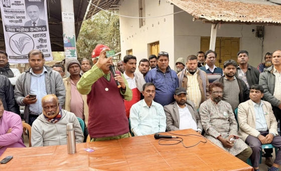 তানোরে ধানের শীষের প্রার্থী শরিফ উদ্দিনের গণসংযোগ