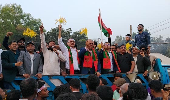 লোহাগড়ায় আইনজীবির তত্বাবধানে ধানের শীষের গণমিছিল