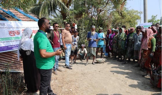শ্রীউলায় দুর্যোগে ক্ষতিগ্রস্ত রাস্তা মেরামত কাজের উদ্বোধন