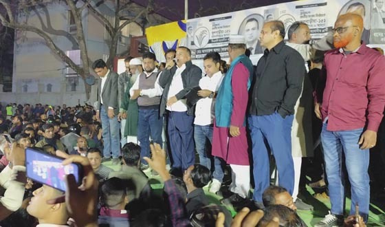 ফুলবাড়ীয়ায় ধানের শীষের সমথর্নে গণমিছিল