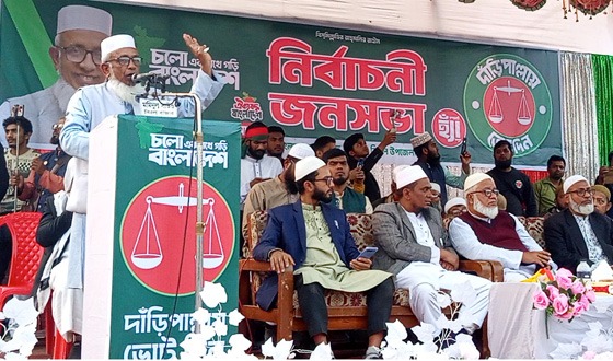 বিরলে দাঁড়িপাল্লার সমর্থনে ১১ দলীয় ঐক্যজোটের নির্বাচনী জনসভা