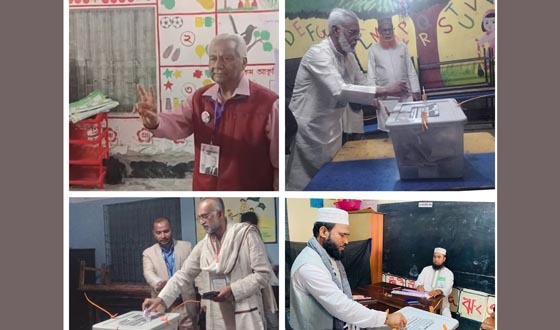 কিশোরগঞ্জে শান্তিপূর্ণ পরিবেশে ভোটগ্রহণ চলছে
