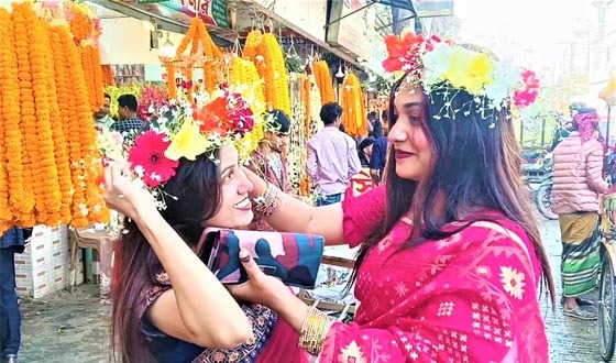 টাঙ্গাইলে বসন্তবরণ ও ভালোবাসা দিবস উদযাপিত