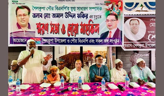 শৈলকুপায় বিএনপি নেতার মৃত্যুতে স্মরণ সভা ও দোয়া