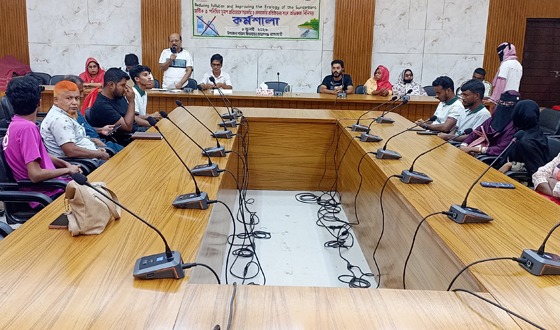 মোরেলগঞ্জে প্লাস্টিক ও পলিথিন প্রতিরোধে কর্মশালা