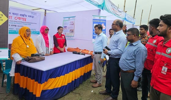 টাঙ্গাইলে আগাম পূর্বাভাস ভিত্তিক বন্যা প্রস্তুতি মহড়া