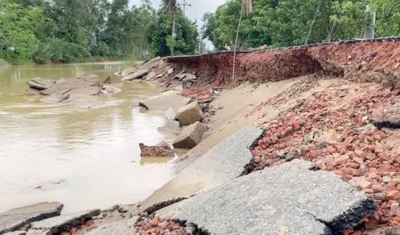 শেরপুরে নদ-নদীর পানি বিপৎসীমার নিচ দিয়ে প্রবাহিত হচ্ছে