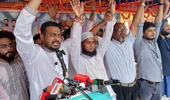 পোরশায় এনসিপির জুলাই পদযাত্রা ও সমাবেশ