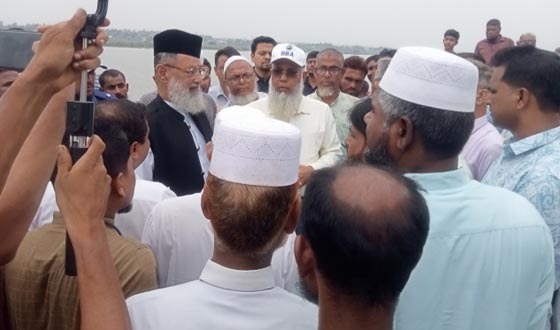 আশাশুনির সেতু নির্মান কল্পে সেতু সচিবের পরিদর্শন