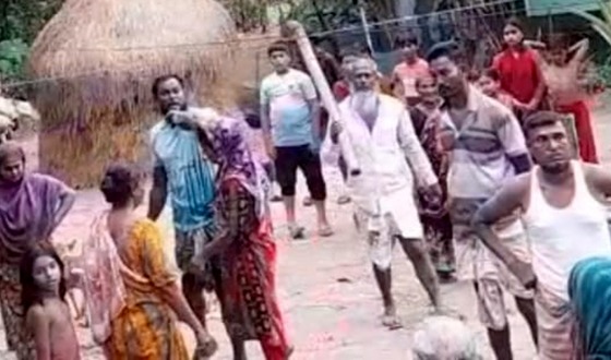 মহাদেবপুরে তুচ্ছ ঘটনায় গৃহবধূকে মারপিটের ভিডিও ভাইরাল