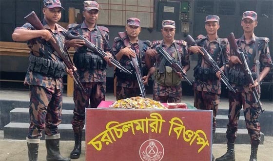 দৌলতপুর সীমান্তে ভারতীয় মাদকদ্রব্য ও চোরাচালানি পণ্য উদ্ধার