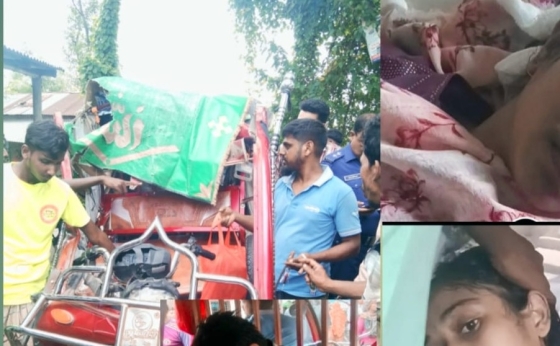 পরীক্ষা কেন্দ্রে যাওয়ার পথে ট্রাক-অটোরিকশার সংঘর্ষ, পরীক্ষার্থীসহ আহত ৭