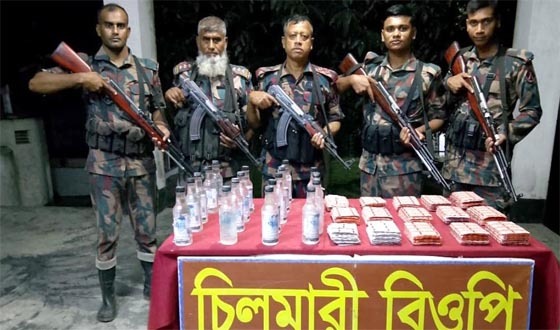 দৌলতপুরে প্রায় অর্ধ কোটি টাকার মাদক দ্রব্যসহ চোরা চালানি পণ্য উদ্ধার