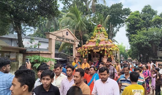 শেরপুরে উল্টো রথযাত্রায় উৎসবের সমাপ্তি