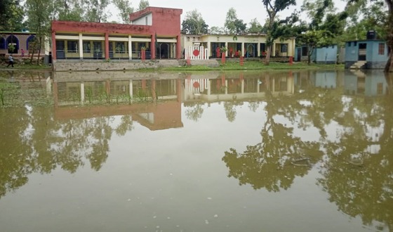 মেলান্দহে জলাবদ্ধতার কবলে প্রাইমারি স্কুল
