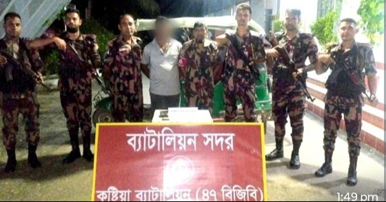 দৌলতপুর সীমান্তে ১২ লাখ টাকার মাদক জব্দ, আটক ১