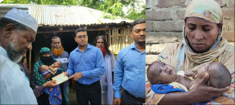 এক দেহে দুই প্রাণ শিশুর সহযোগিতা করলেন দৌলতপুর প্রশাসন