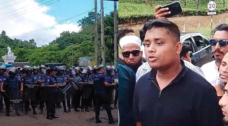 শ্রীমঙ্গলে ব্যারিকেড ভেঙে হবিগঞ্জের পথে এনসিপি, ফের পুলিশের বাধা