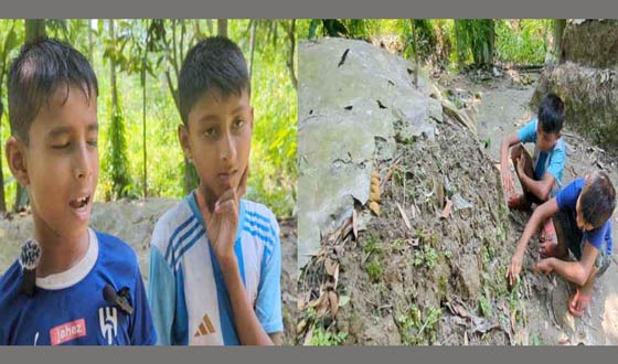 মা প্রেমিকের সঙ্গে চলে যাওয়ার পর বাবার কবরের পাশে বসে থাকে ২ ছেলে