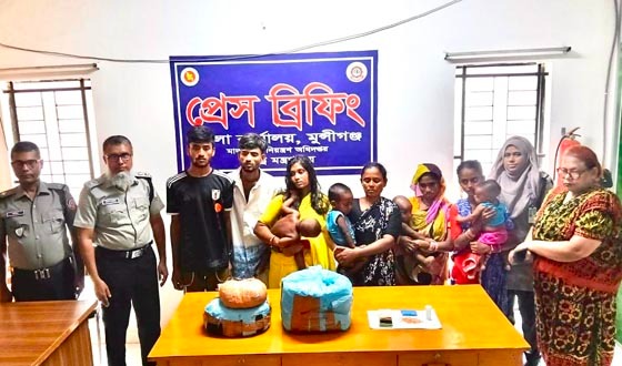 গোয়ালীমান্দ্রায় মাদকবিরোধী অভিযানে মাদকসহ আটক ৬