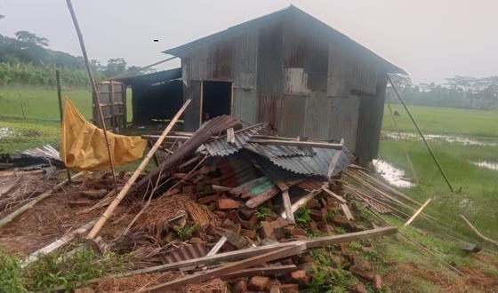 বাউফলে আদালতের নিষেধাজ্ঞা অমান্য করে জমি দখল