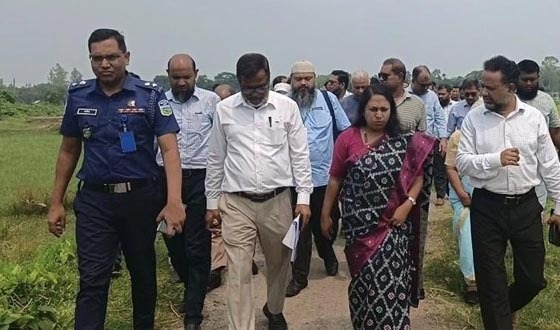 প্রস্তাবিত শেরপুর মেডিকেল কলেজের জায়গা পরিদর্শন
