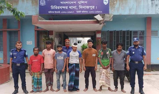 চিরিরবন্দরে ৭ মাদকসেবির বিভিন্ন মেয়াদে কারাদন্ড ও জরিমানা