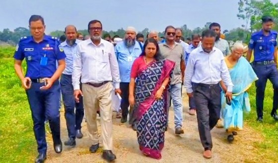 প্রস্তাবিত শেরপুর সরকারি মেডিকেল কলেজের জায়গা পরিদর্শন