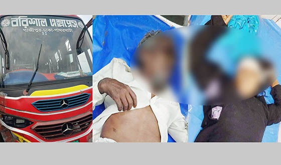 বরিশালে বাস ও মাহেন্দ্রার সংঘর্ষে নারী নিহত