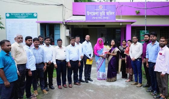 শেরপুর পৌর ভূমি অফিস ও শেরপুর পৌরসভা পরিদর্শন