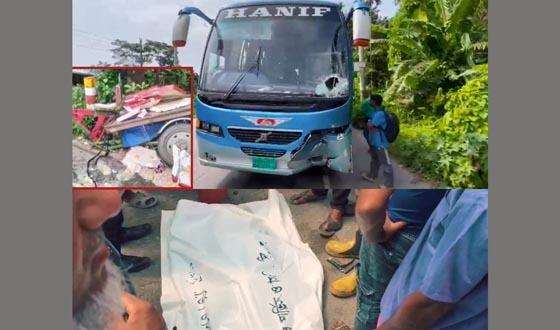 বরিশালে হানিফ পরিবহনের চাঁপায় আইসক্রীম বিক্রেতা নিহত
