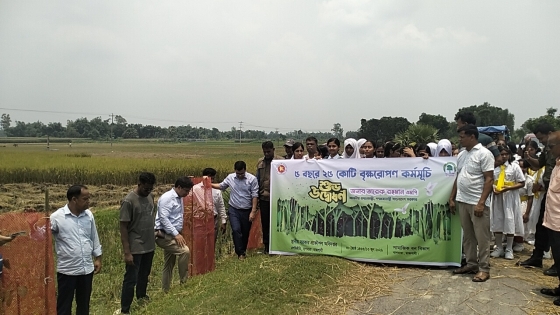বাগমারায় শিক্ষা প্রতিষ্ঠানসহ বিভিন্ন স্থানে বৃক্ষরোপণ কর্মসূচির উদ্বোধন