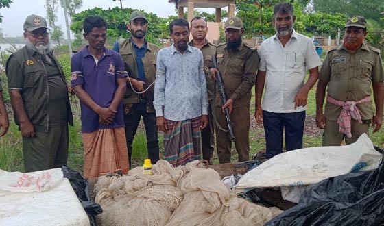 সুন্দরবনে বিষ প্রয়োগে মাছ ধরার অপরাধে ২ জেলে আটক