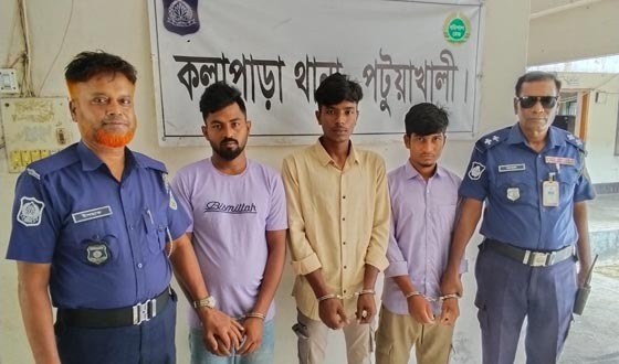 কলাপাড়ায় অপহৃত ভ্যান চালক উদ্ধার, গ্রেফতার ৩