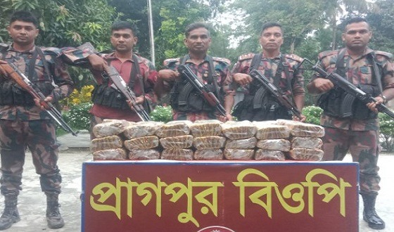 দৌলতপুর সীমান্তে ১৯ লক্ষ টাকার বিপুল পরিমাণ মাদক, চকলেট বাজি উদ্ধার