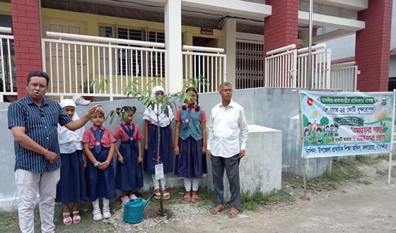 কলারোয়া সরকারি প্রাথমিক বিদ্যালয়ে বৃক্ষরোপণ কর্মসূচি