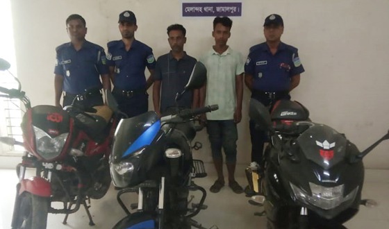 মেলান্দহে চোরাই মোটর সাইকেলসহ আটক ২