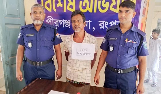 পীরগন্জে  ইয়াবা ট্যাবলেট উদ্ধার, আসামি আটক