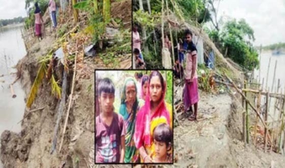 দিঘলিয়ায় নদী ভাঙনে বদলে যাচ্ছে মানচিত্র