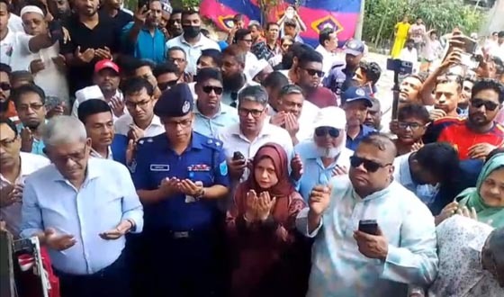গ্রামীণ বাজারের ভবন উদ্বোধন করলেন মির্জা ফখরুল