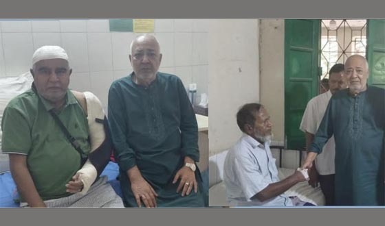 আহত সাবেক এমপিকে হাসপাতালে দেখতে যান এমপি বাচ্চু