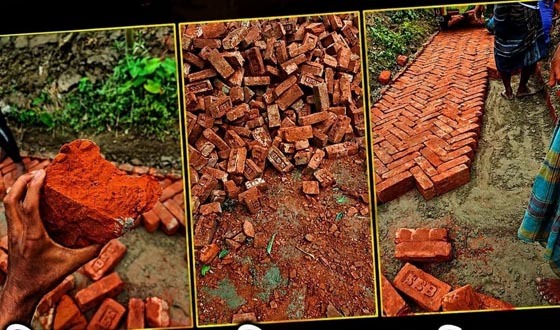 রাজিবপুরে সড়কের কাজে অনিয়মের অভিযোগ