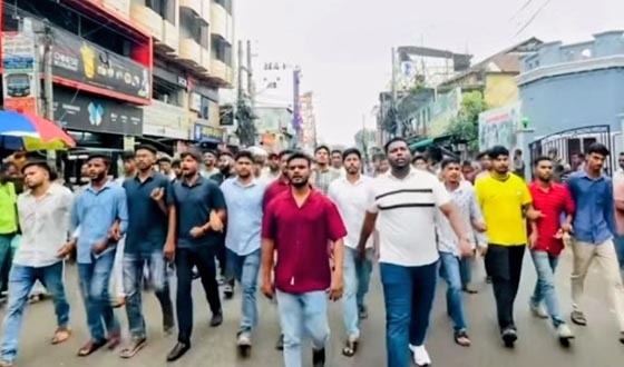 আওয়ামী লীগের নাশকতা চেষ্টার প্রতিবাদে শেরপুরে ছাত্রদলের বিক্ষোভ