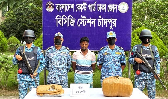 চাঁদপুরে গাঁজাসহ মাদক কারবারি আটক